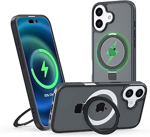 Coque Metal Ring MagSafe iPhone 17 (Noir)