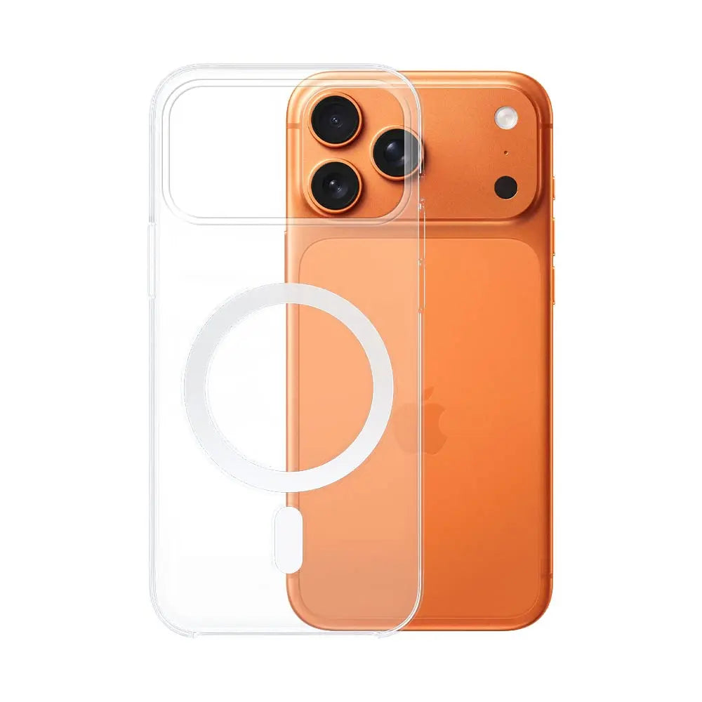 Coque Silicone MagSafe Compatible pour Apple iPhone 17 Pro Transparent
