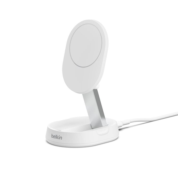BELKIN Support de recharge magnétique Qi2 et pliable (15 W) (Blanc)