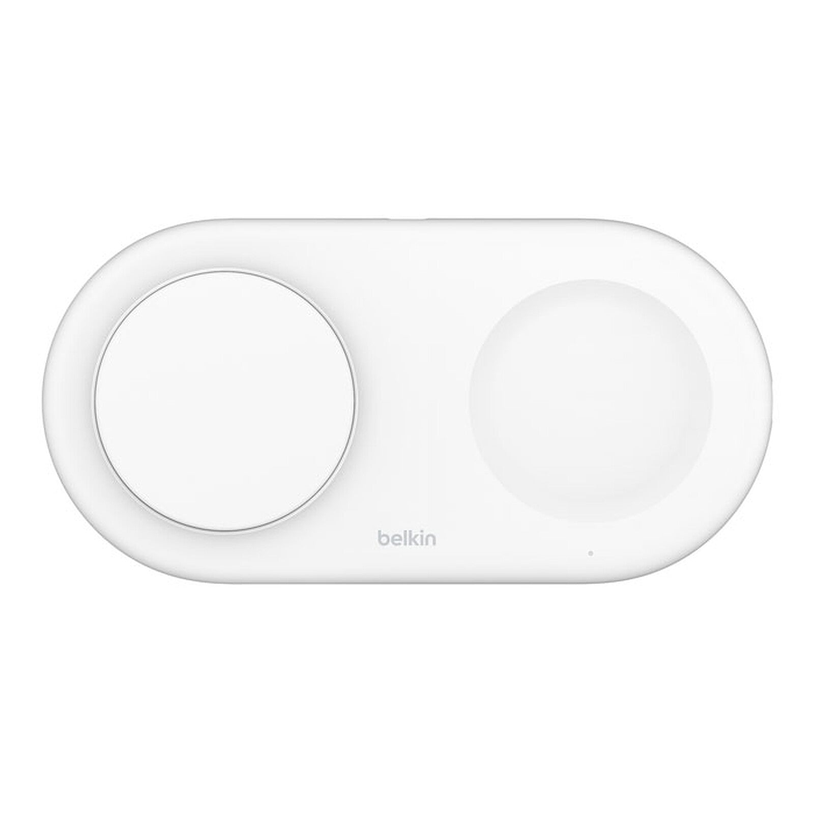 BELKIN Station de recharge sans fil 2-en-1 avec Qi2 (15 W) (Blanc)
