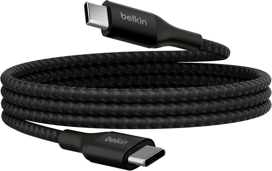 Câble à gaine tressée USB-C vers USB-C (60W) 1m Noir BELKIN (Officiel)