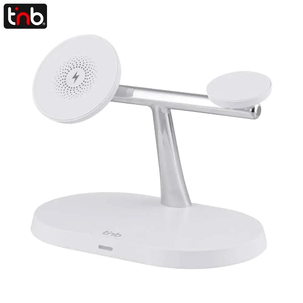 Station de Charge Sans Fil T'nb 3 en 1 CHWMAG3 Blanc