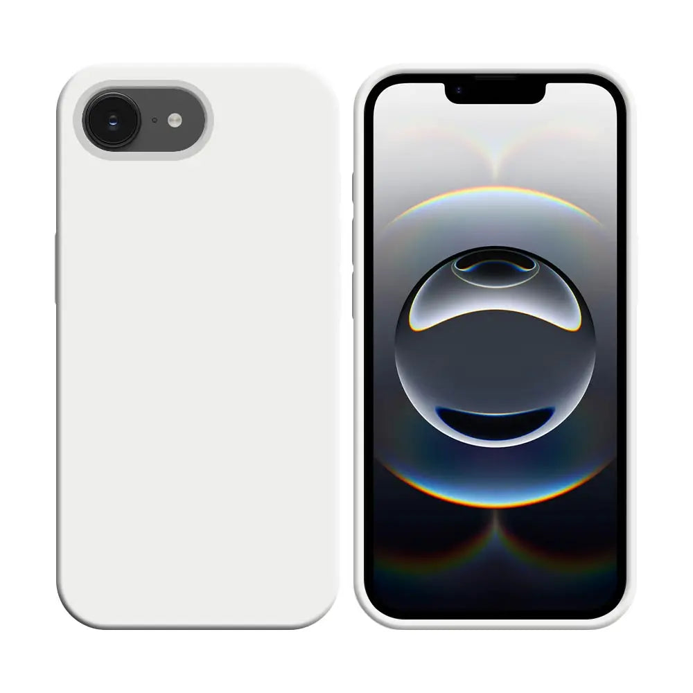 Coque Silicone Compatible pour Apple iPhone 16e Blanc