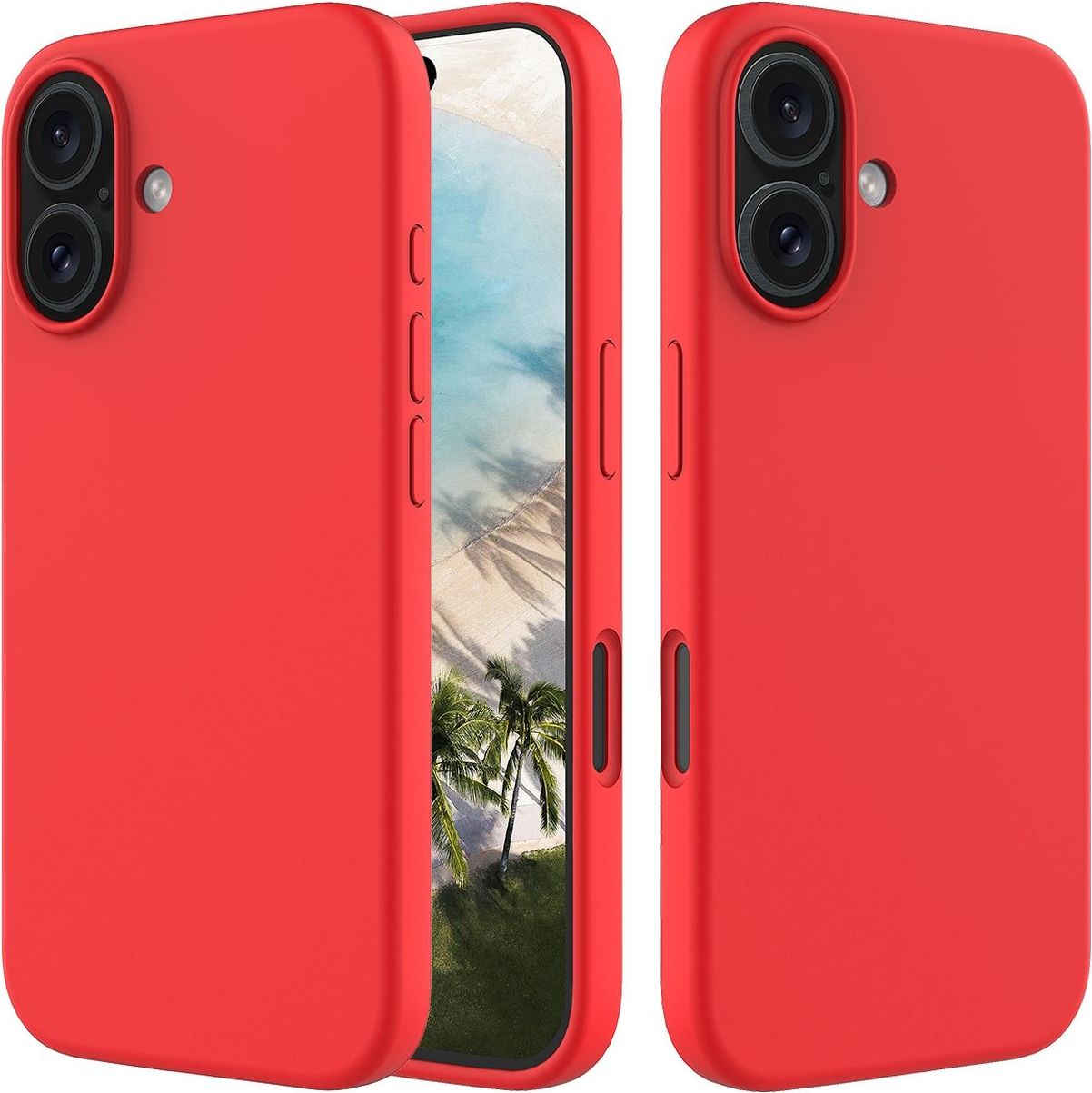 Coque Silicone iPhone 16e (Rouge)