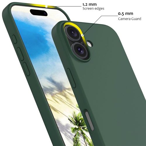 Coque Silicone iPhone 16e (Vert)