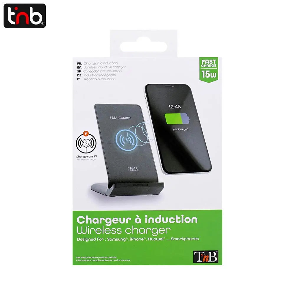 Station de Charge Sans Fil T'nb 15W CHW15 Noir